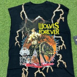 Darc Sport Men's Wolves WOLVE FOREVER Muscle Tank Tee T-Shirt in Large Black